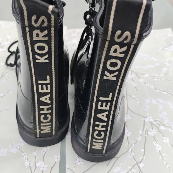 Michael Kors Black Combat Boots - Picture 3 of 4